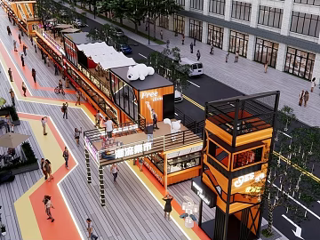 Scene diagram of trendy commercial block texture (ID:ffaeh334194)