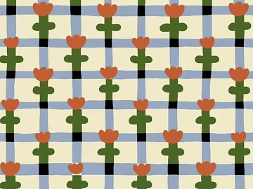 Plaid Cloth Floral Flower Children's Room Cartoon Wallpaper Wallpaper Wall Cloth Floral Cloth Floral Pattern Floral Cloth texture (ID:ffach629508)