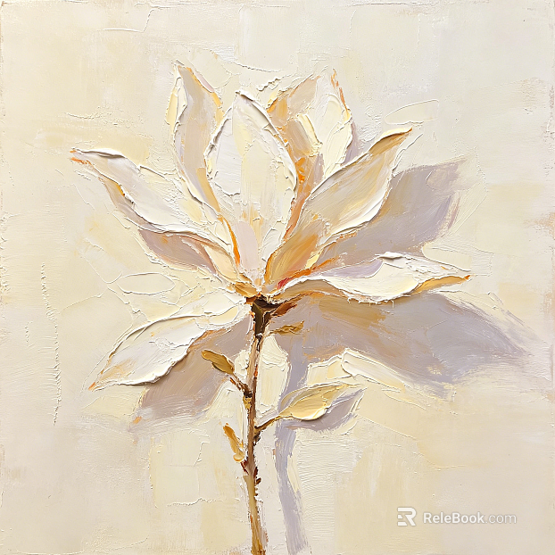 Botanical decorative painting texture