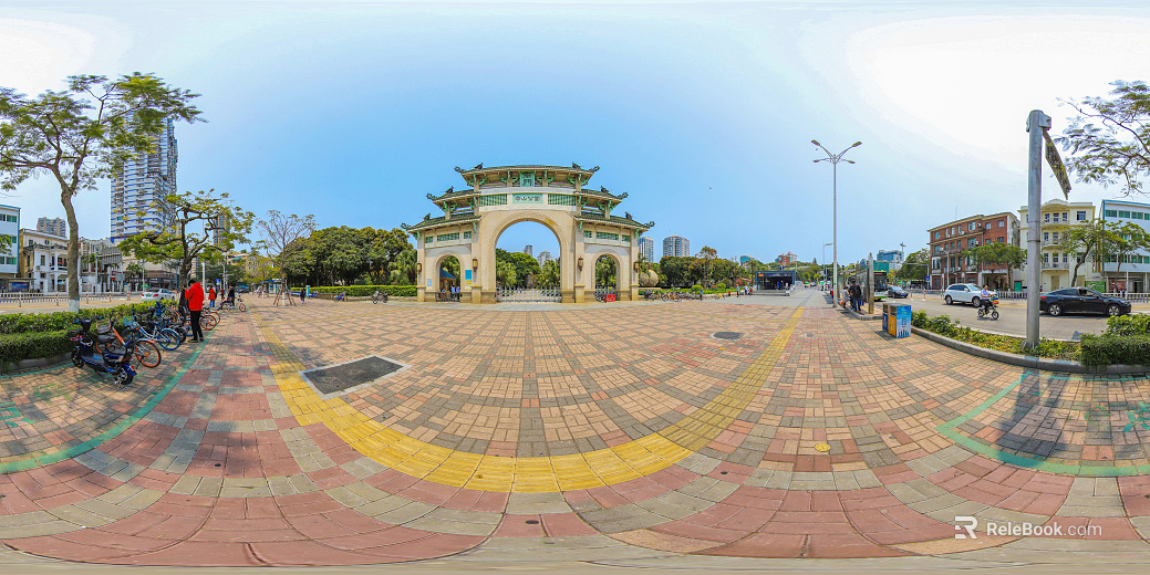 HDR City Eco Park Panorama texture