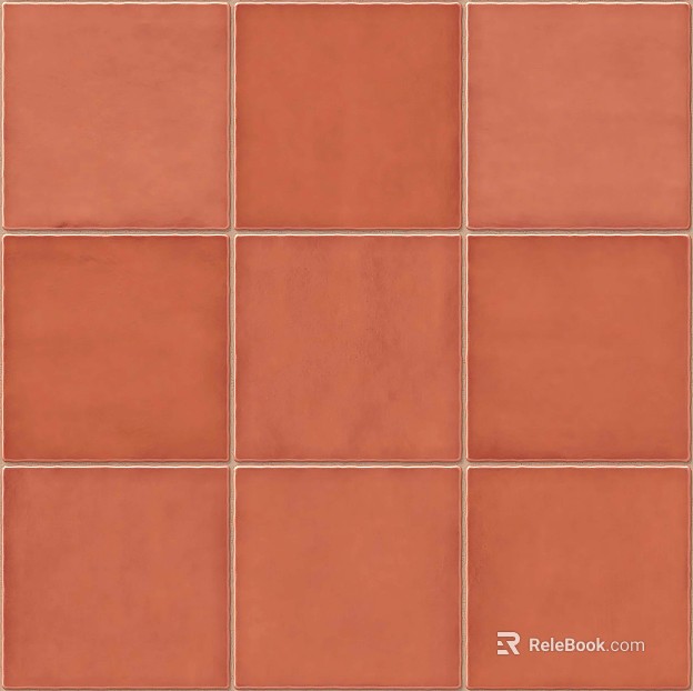 Modern Simple Orange Square Glazed Tile texture