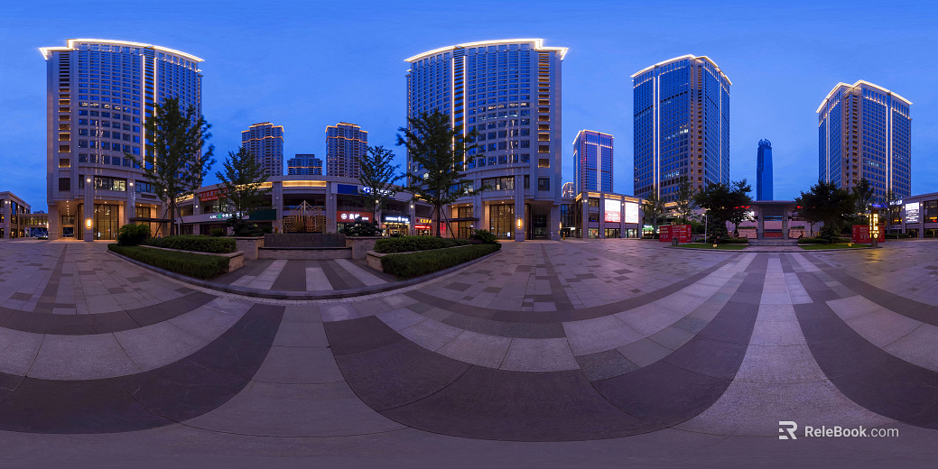 HDR City Lights Night View Panoramic texture