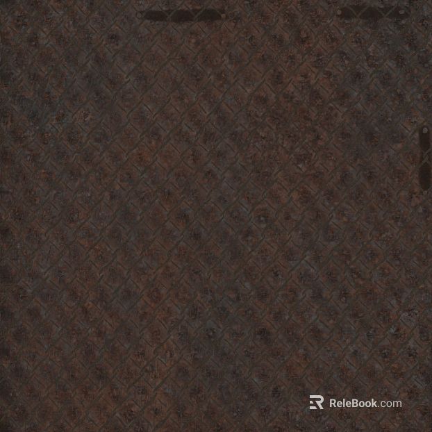 Red brown old pattern metal plate industrial ground texture