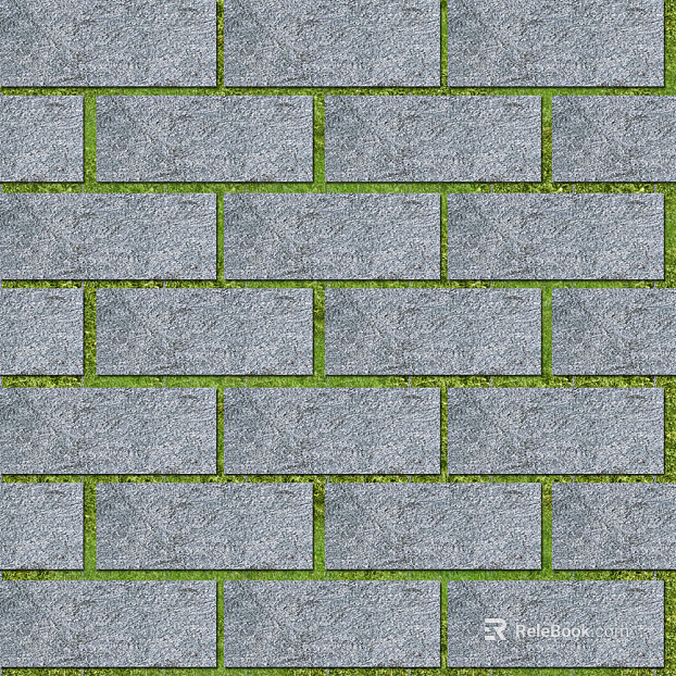 grass-planting brick texture
