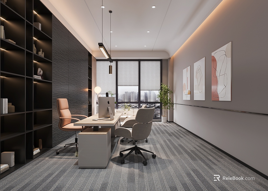Modern gray blue striped carpet office texture