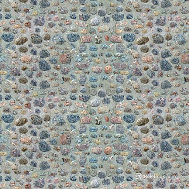 variegated washed stone courtyard ground texture