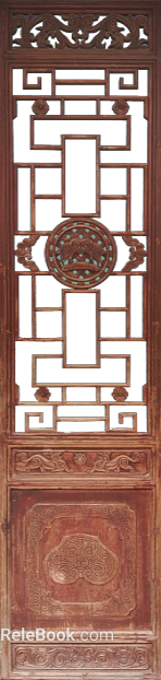 Red brown Chinese wood carving lattice doors and windows texture