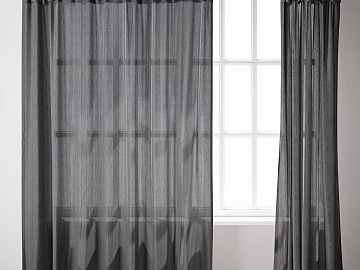 Dark gray gauze curtain for bedroom living room texture (ID:ffaeh877996)