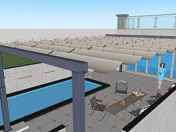 Modern gray stone courtyard recreation area texture (ID:ffaeh621824)