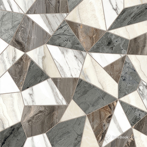 Gray and white marble mosaic tile living room wall texture