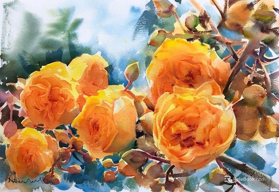 Plant Painting Hanging Painting Flower Decorative Painting texture
