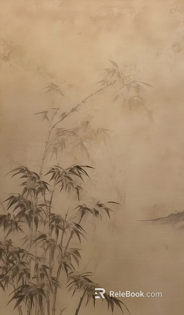 Song-style bamboo painting texture