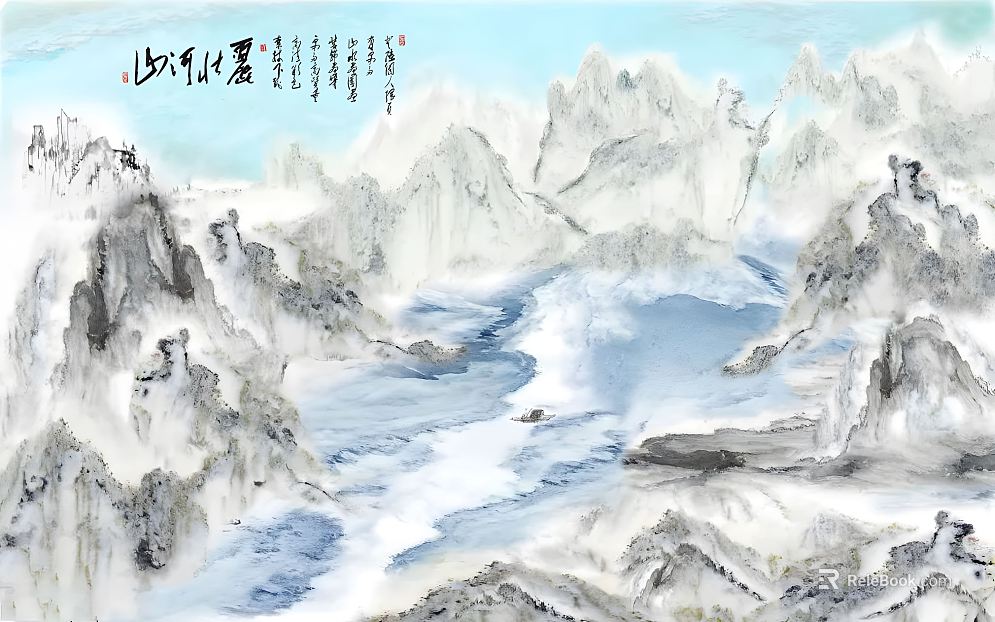 New Chinese Style Chinese Yana Marble Background Wall Marble Painting Stone Painting texture