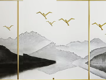 New Chinese Landscape Bird Stereo Decorative Painting texture (ID:ffaeh927226)