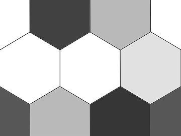 Hexagonal Brick Black Edge Geometric Floor Tile texture (ID:ffagg75333)