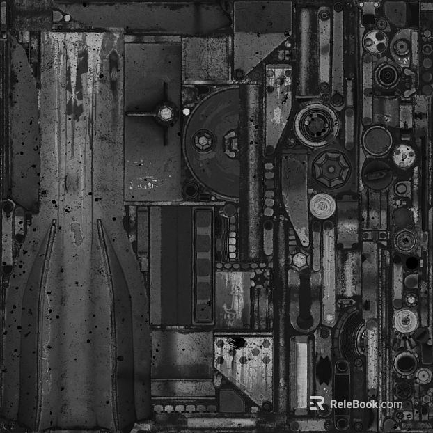 Silver gray old metal industrial machinery panel texture