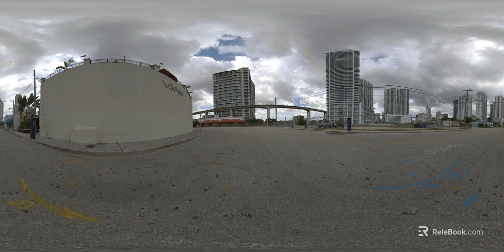 Urban highway day HDR texture