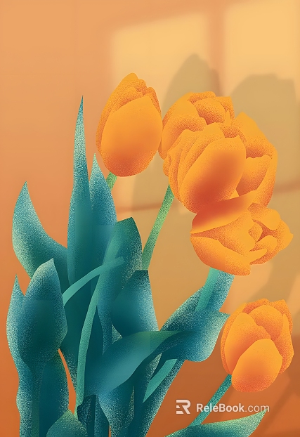 Plant painting texture