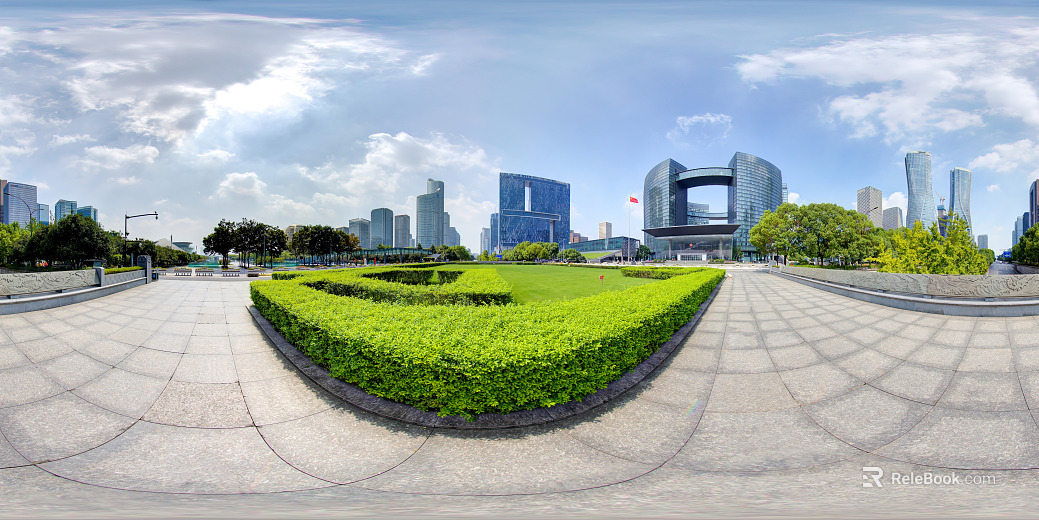 City Business District Park HDR texture