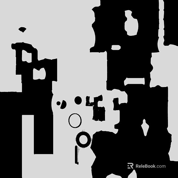Black and White Bump Abstract Pattern Map texture