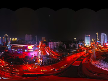 HDR City Lights Night View Panoramic texture (ID:ffach014753)