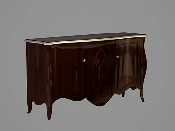 Dark Brown Gold Wooden Sideboard texture (ID:ffaeh477386)