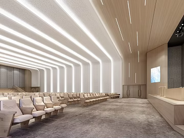Modern Light Wood Panel Report Hall texture (ID:ffaeh918121)
