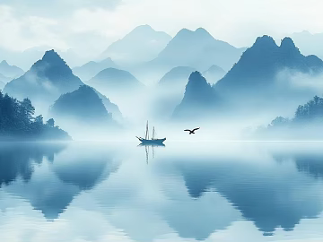 chinese landscape painting texture (ID:ffach491385)