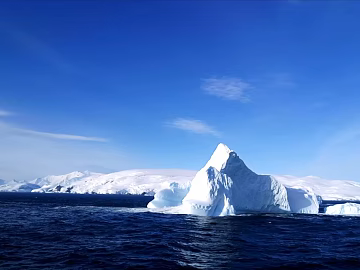 blue sky white clouds iceberg 3d model