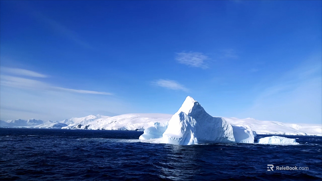 blue sky white clouds iceberg texture