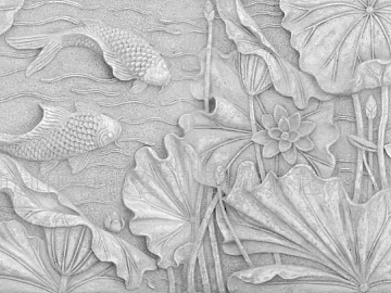 embossed lotus gray texture (ID:ffagg49156)