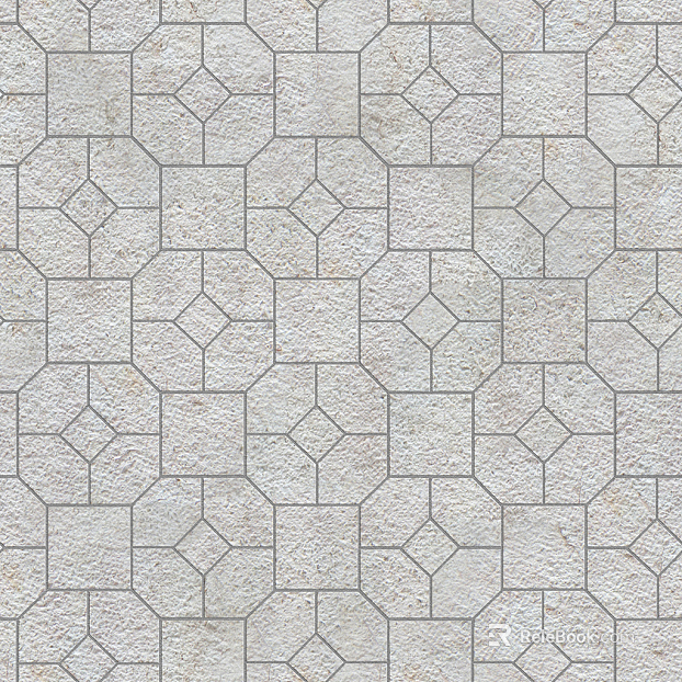 Ground mosaic granite stone geometric mosaic floor tile sidewalk road ground square paving texture