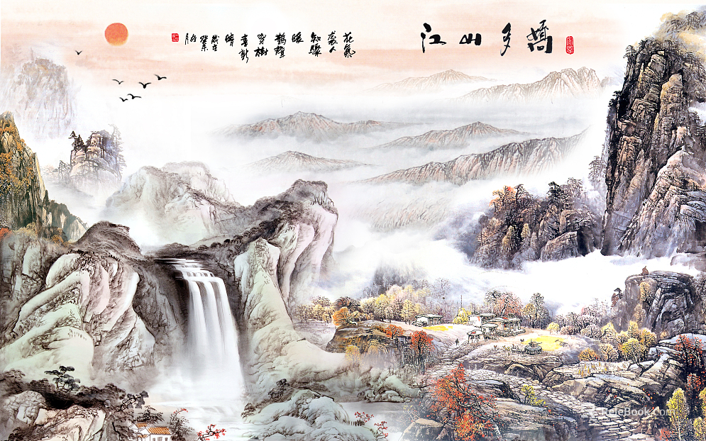 landscape painting texture