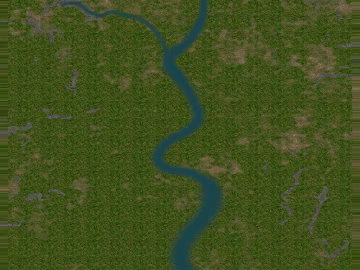 Green Wild Woodland River Map texture (ID:ffaeh082996)