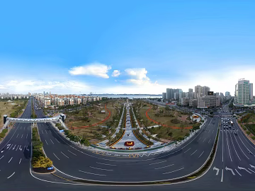 HDR city road traffic panorama texture (ID:ffach698103)