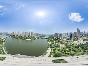 HDR Blue Sky White Clouds Daytime City Eco Park Panoramic Sky texture (ID:ffach699774)