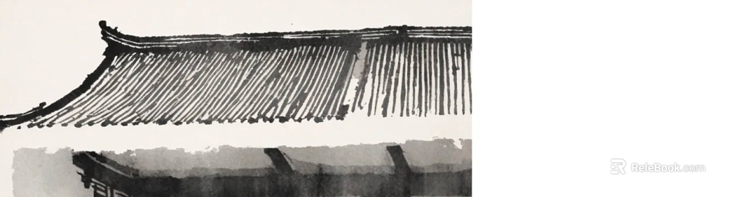 Black and white Chinese-style ancient roof texture