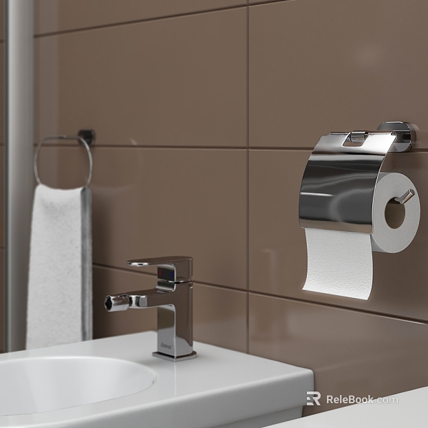 Light Brown Plain Tile Toilet Wall texture