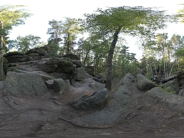 Outdoor Stone Hill Woods Daytime HDR texture (ID:ffabg49861)