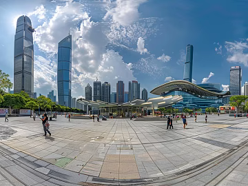 City Outdoor Square Skyline Panoramic HDR 3d model