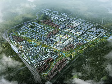 Modern urban bird's-eye plan texture (ID:ffaeh161696)