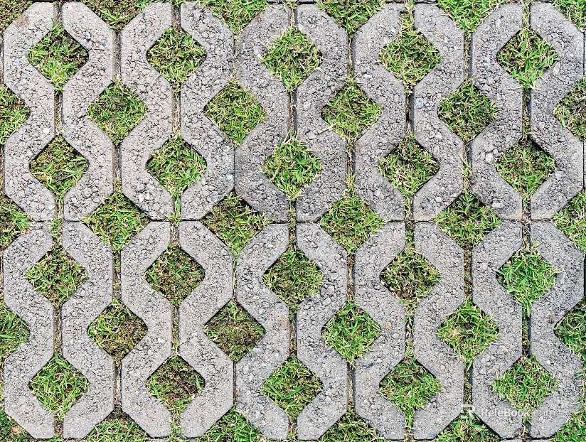 grass-planting brick texture
