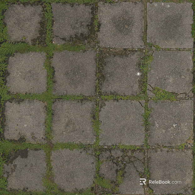 grass-planting brick texture