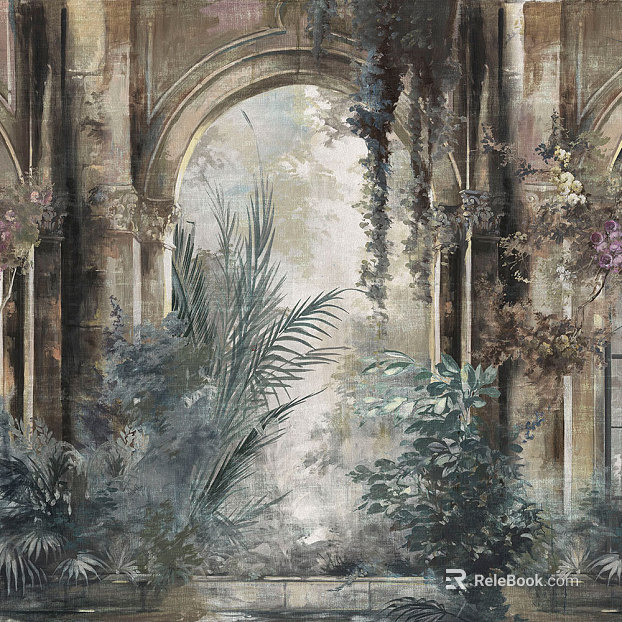 Plant painting texture