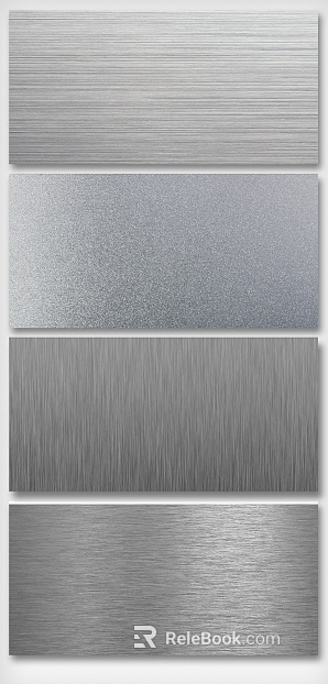 Silver brushed matte metal plate decorative surface texture