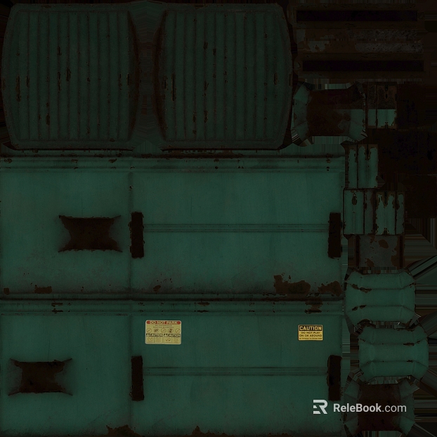 Industrial wind old metal machinery box texture