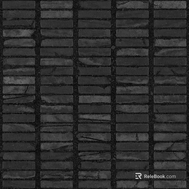 Dark gray strip brick outdoor paving brick texture