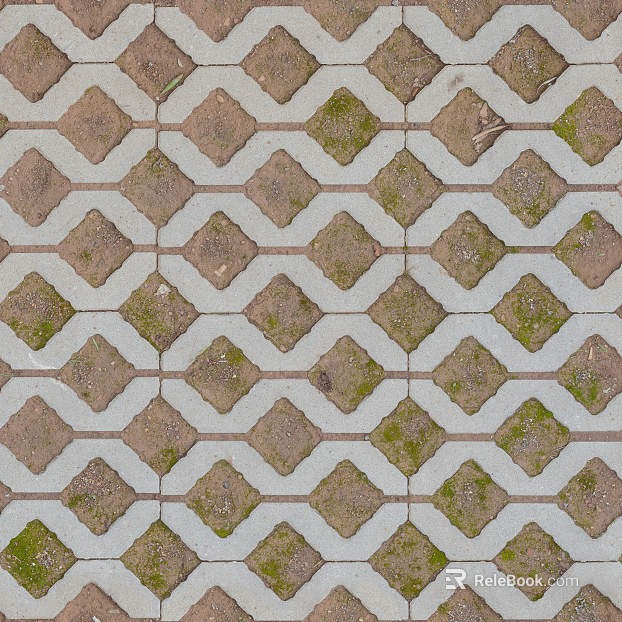 grass-planting brick texture