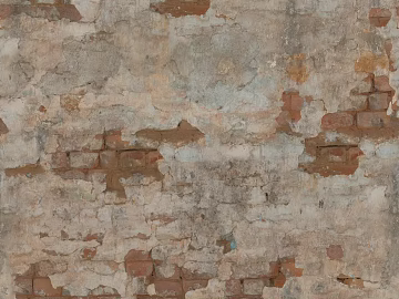 Old peeling brick wall texture 3d model