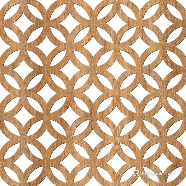 Log-colored carved wood partition screen texture